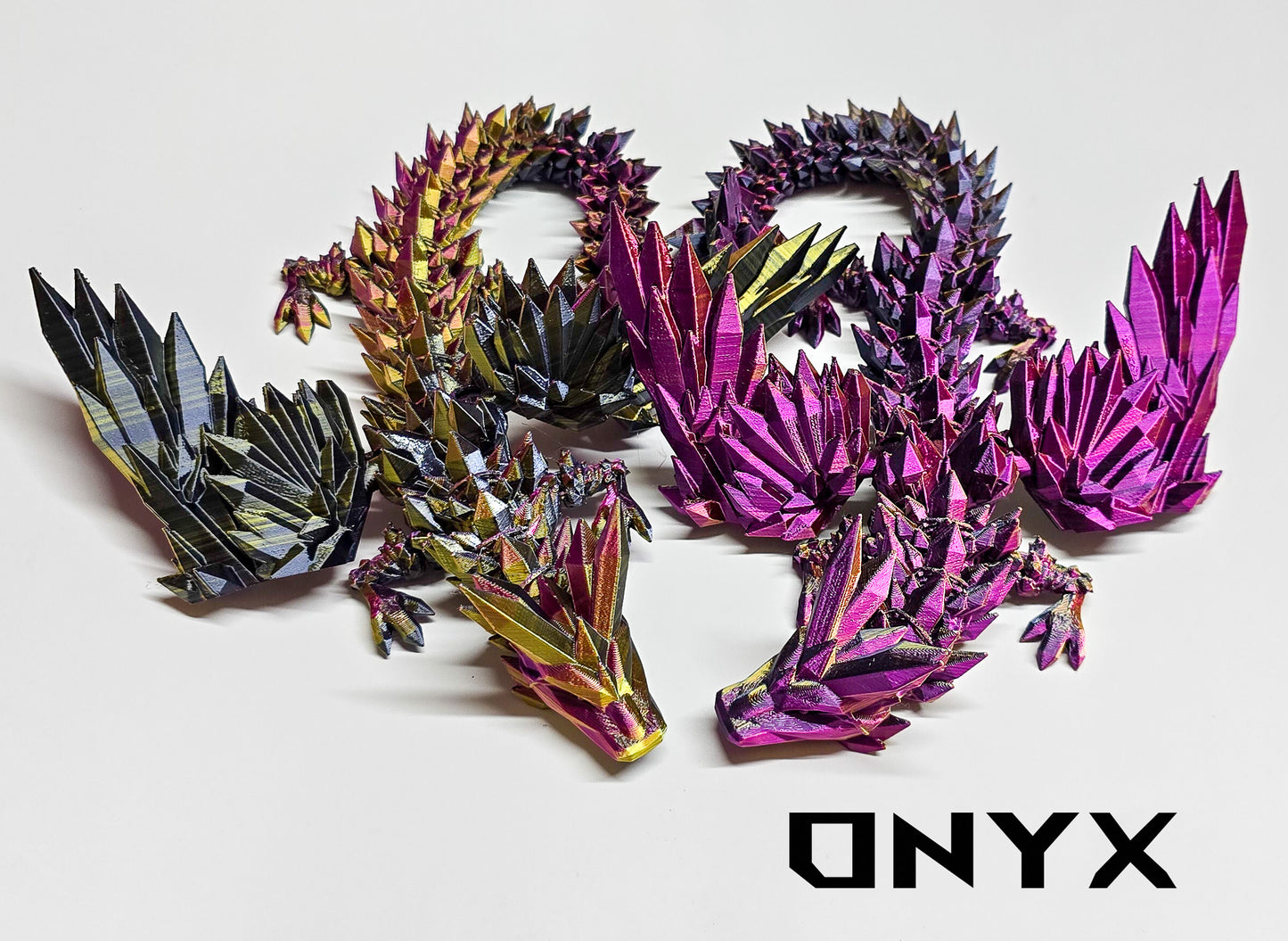 Crystal Winged Dragon - 3D Printed - Cinderwing3D